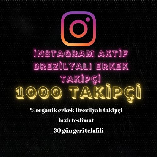  instagram Brezilya Erkek Takipci 30 gün telafili